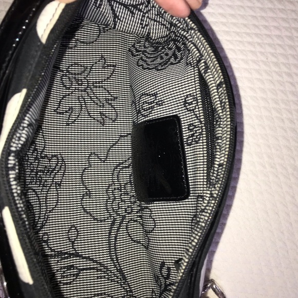 Brighton black and white polka dot baguette bag - Picture 4 of 9